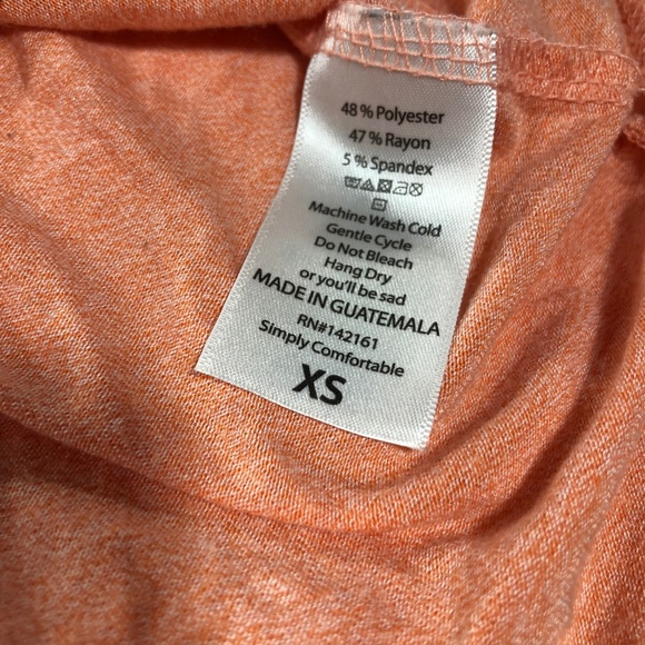 Lularoe Solid Peach Irma Short Sleeve Tunic - Picture 5 of 8